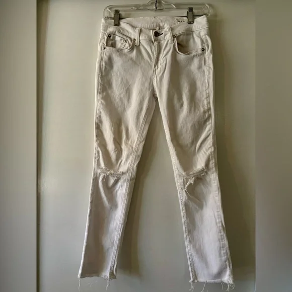 rag & bone Dre Capri Jeans in White Women’s Size 25 - Picture 2 of 11